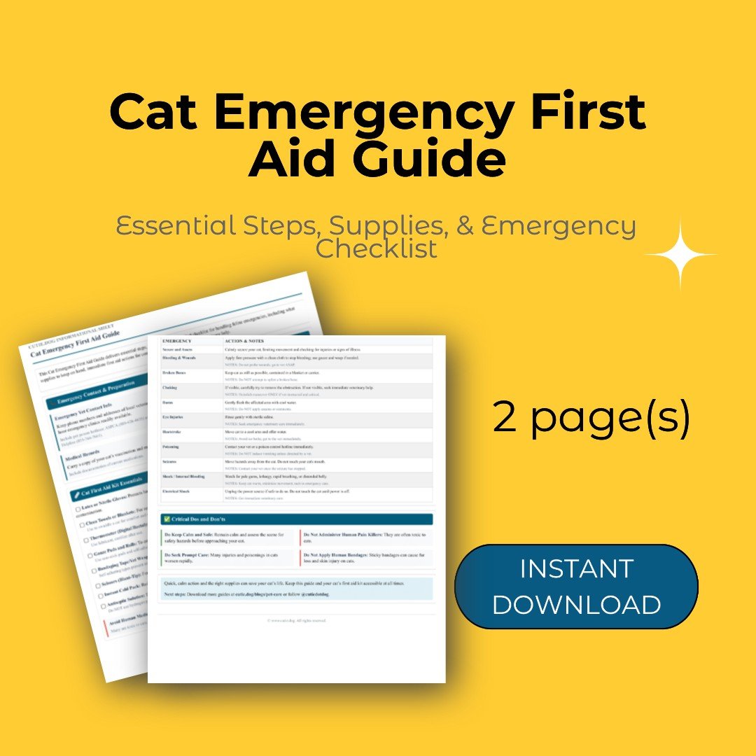 Cat Emergency First Aid Guide - cutie.dog