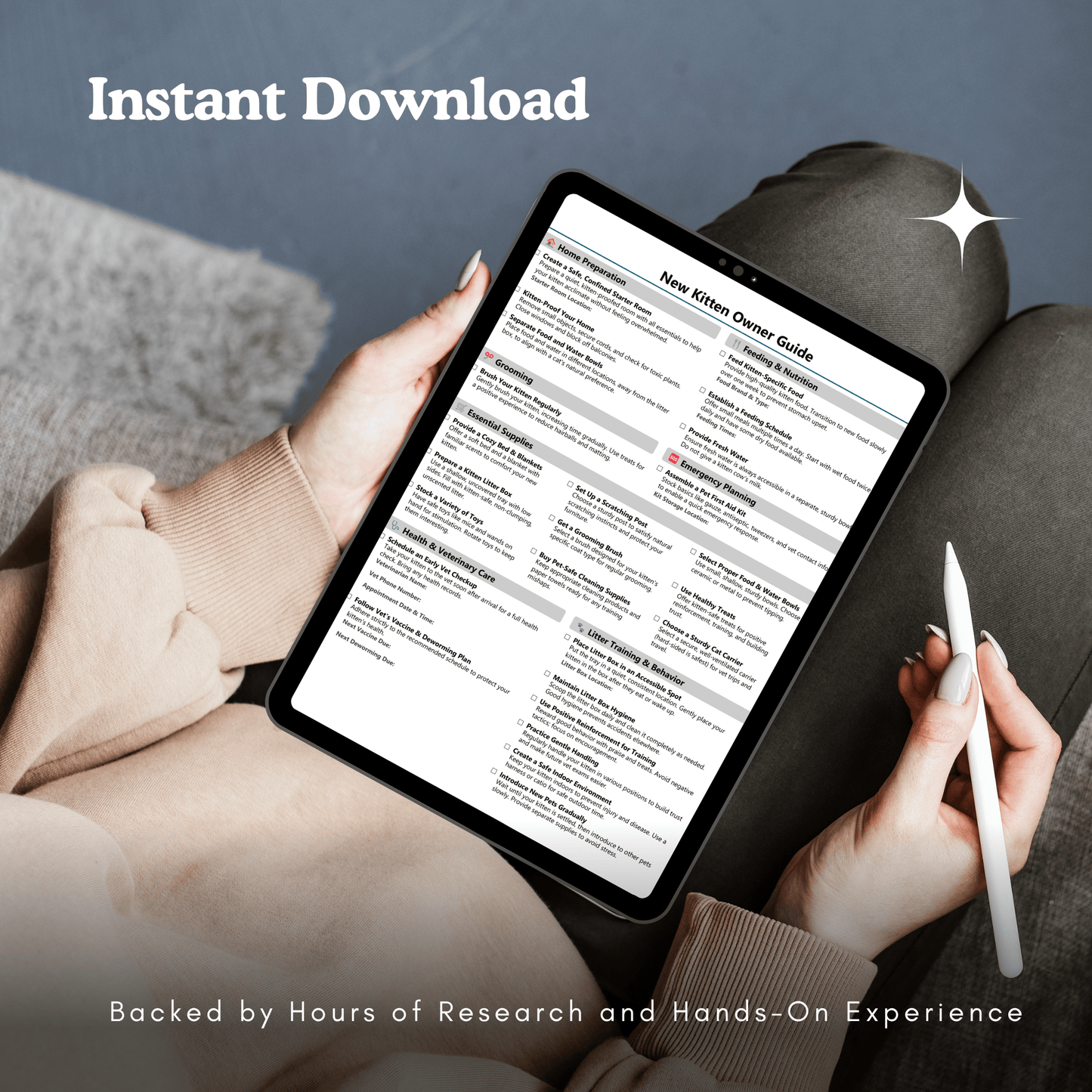 New Kitten Owner Guide 1 Page PDF - cutie.dog