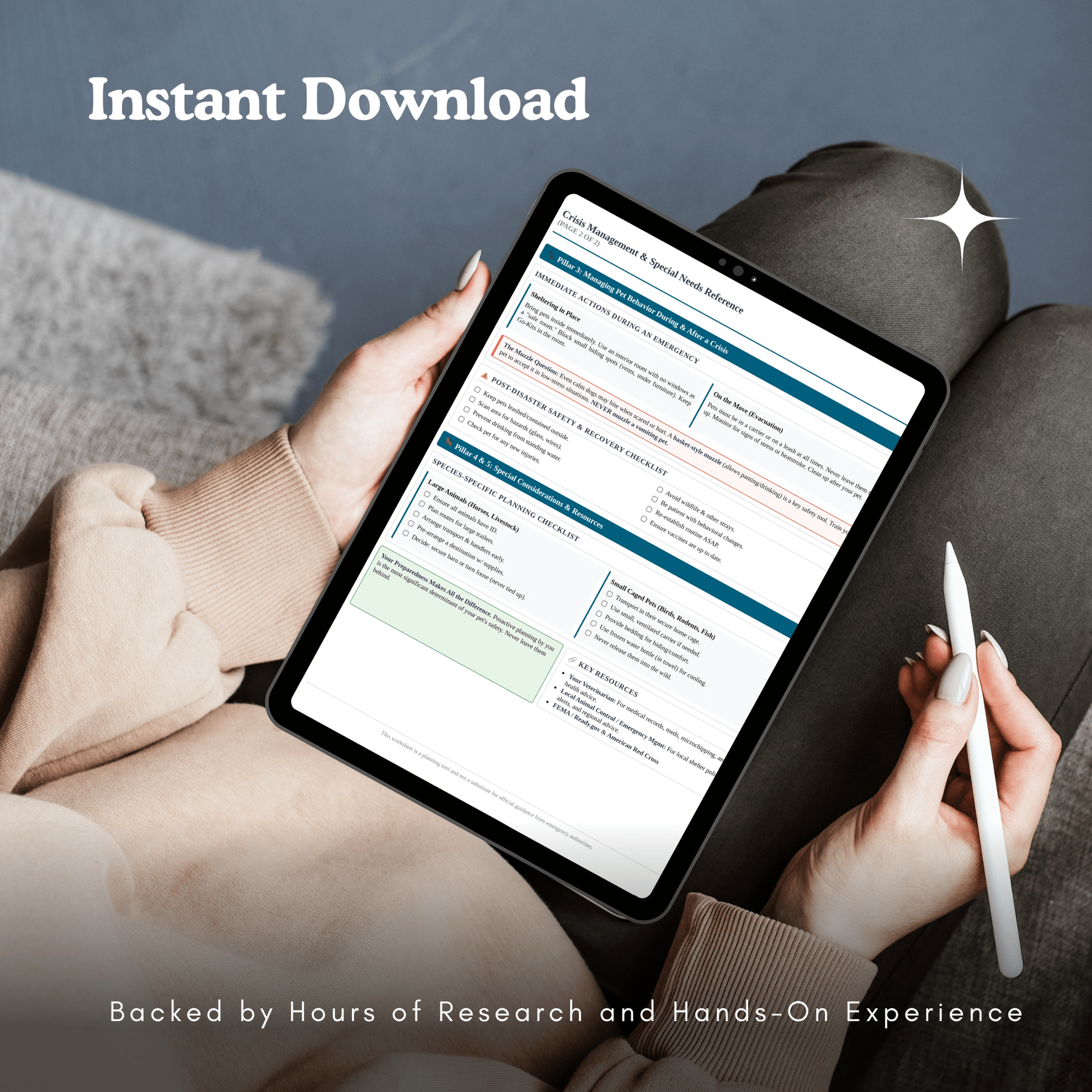 Pet Disaster Preparedness Action Plan PDF Printable - cutie.dog